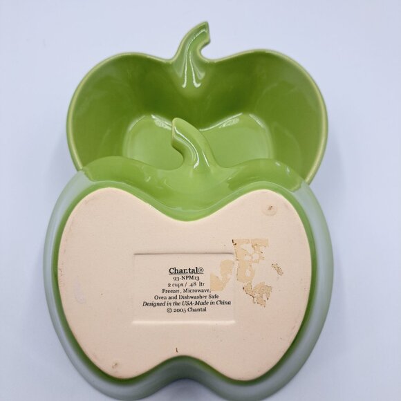 Pair of 2 Chantal Green Pumpkin 2 Cup Ramekin 93-NPM13 Bakeware Baking Dish - Picture 3 of 8